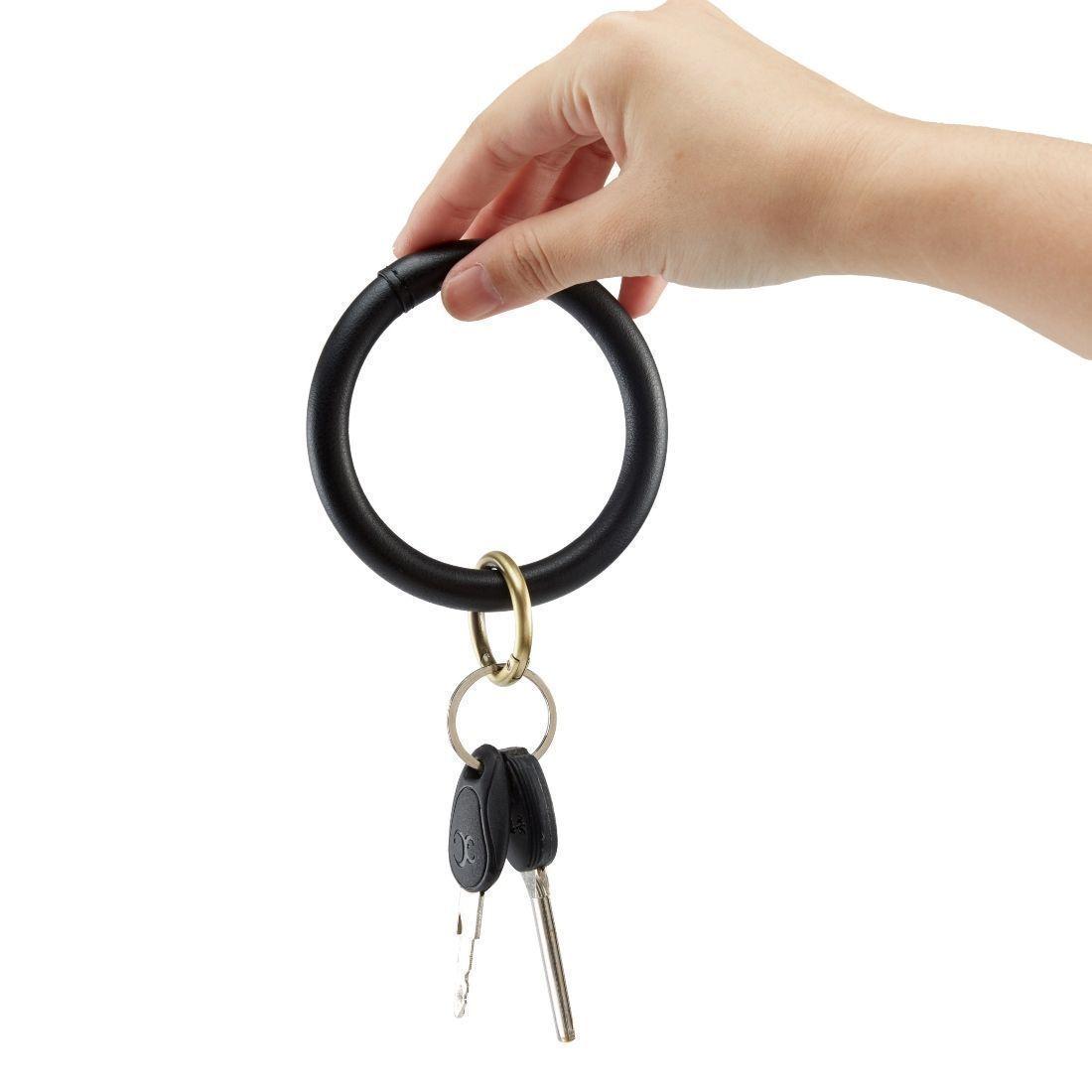 Ecosusi Llavero de pulsera con borla y lazo  - negro-5