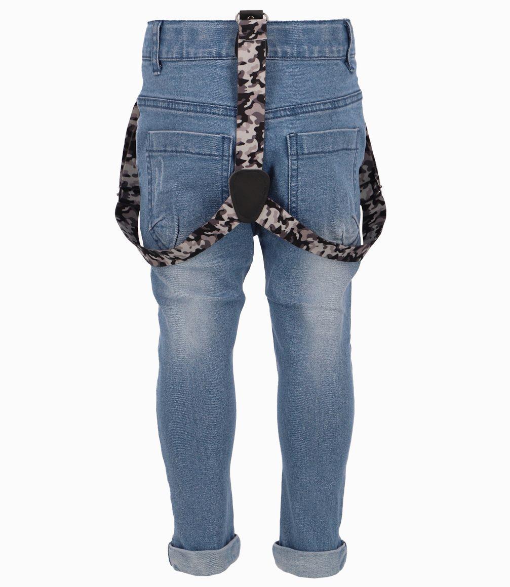 Jeans Con Suspensores Bebé Niño Denim Celeste Black and Blue-2