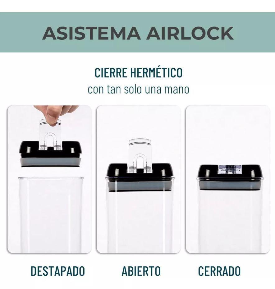 Set 5 Contenedores De Alimentos Frascos Hermeticos-5