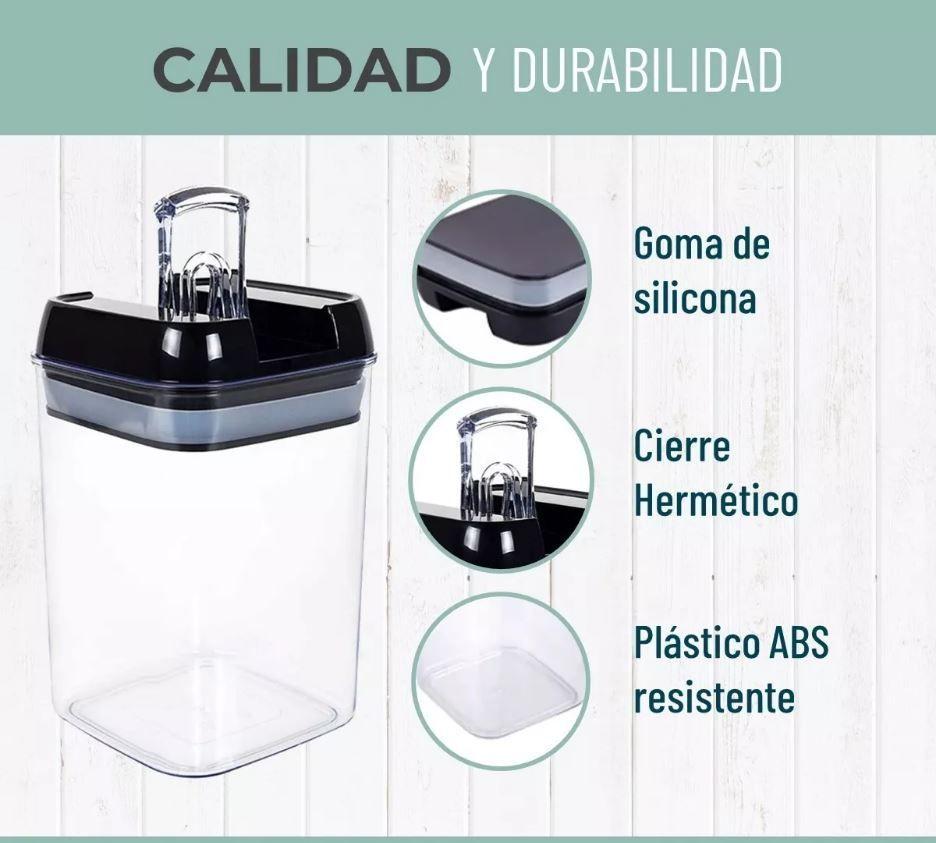 Set 5 Contenedores De Alimentos Frascos Hermeticos-4