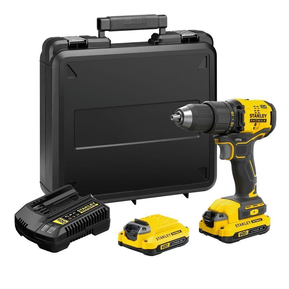 Kit Taladro Atornillador + 2Baterias + 1 Cargador Sbd710C2K-B2  Stanley-0