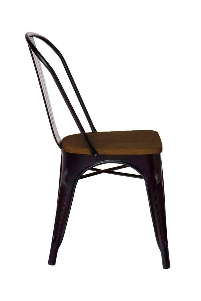 Pack 2 Sillas Tolix Vintage Asiento Madera-3