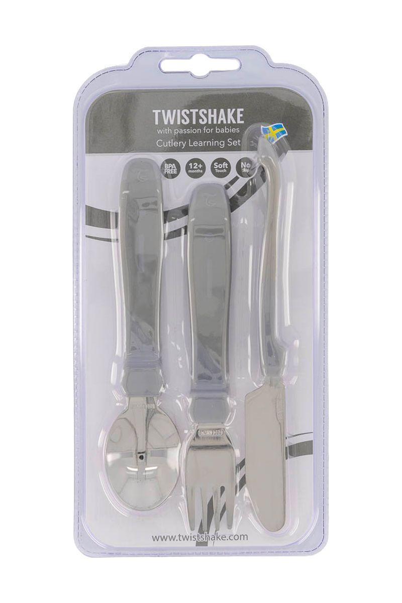 Servicio de acero inox Twistshake 12+m gris-2
