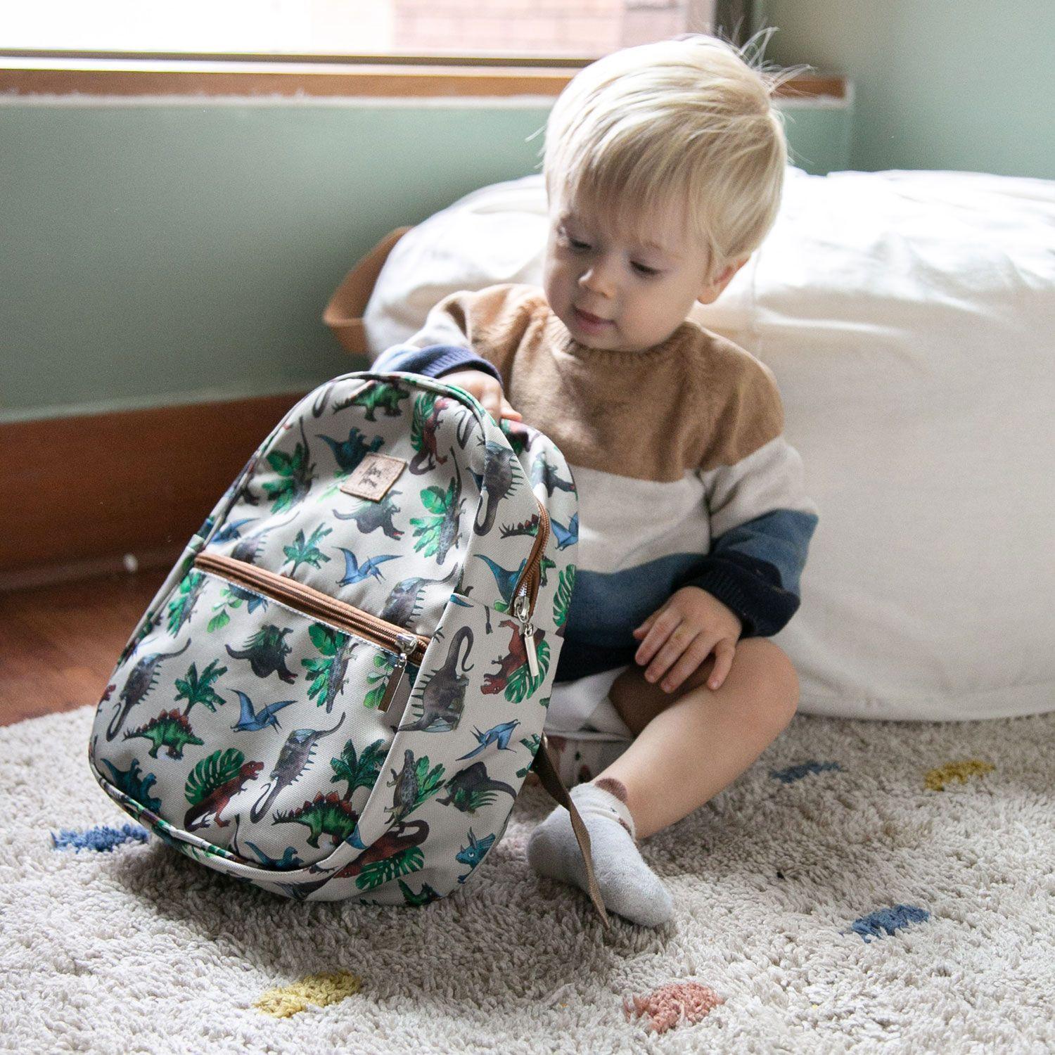 Mochila Infantil niños sustentable diseño dinosaurios Paper Home-6