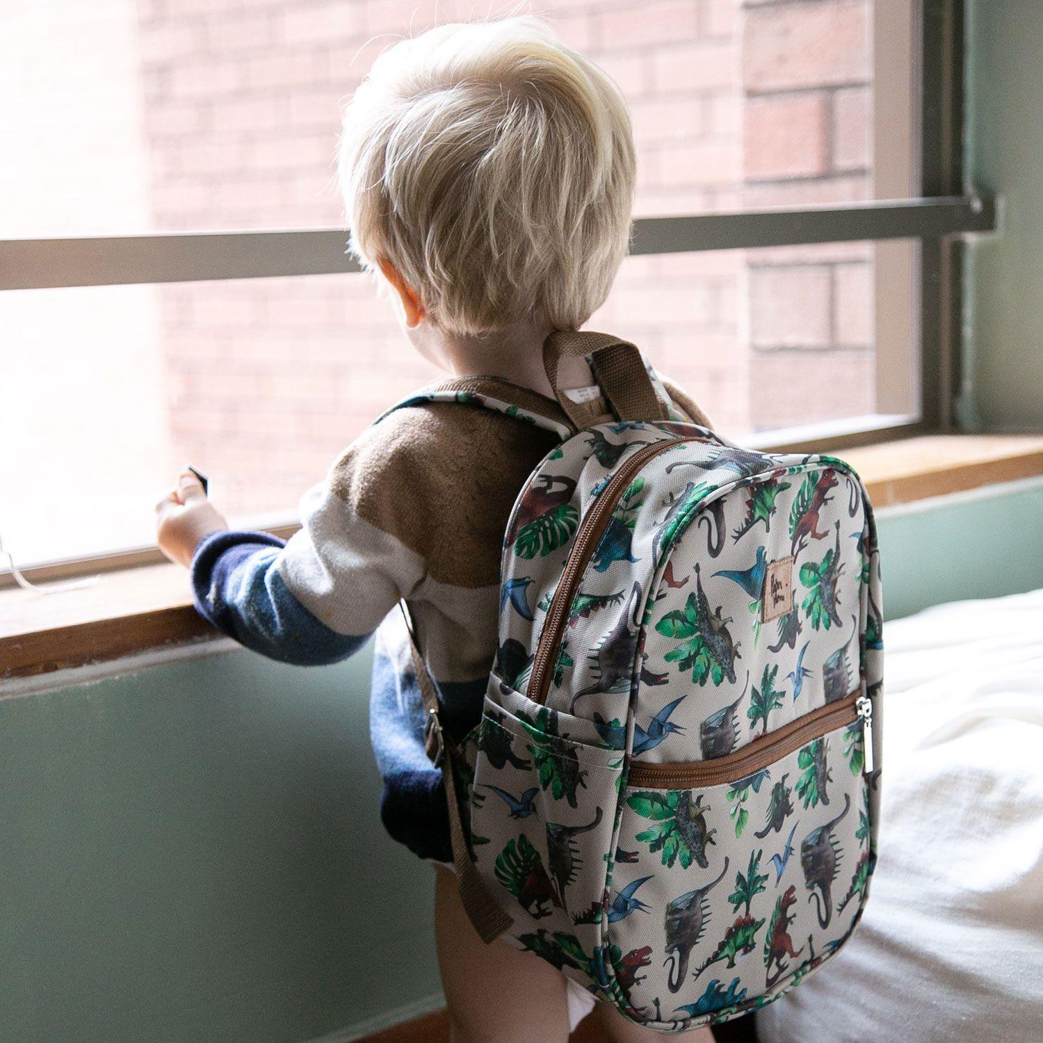 Mochila Infantil niños sustentable diseño dinosaurios Paper Home-5