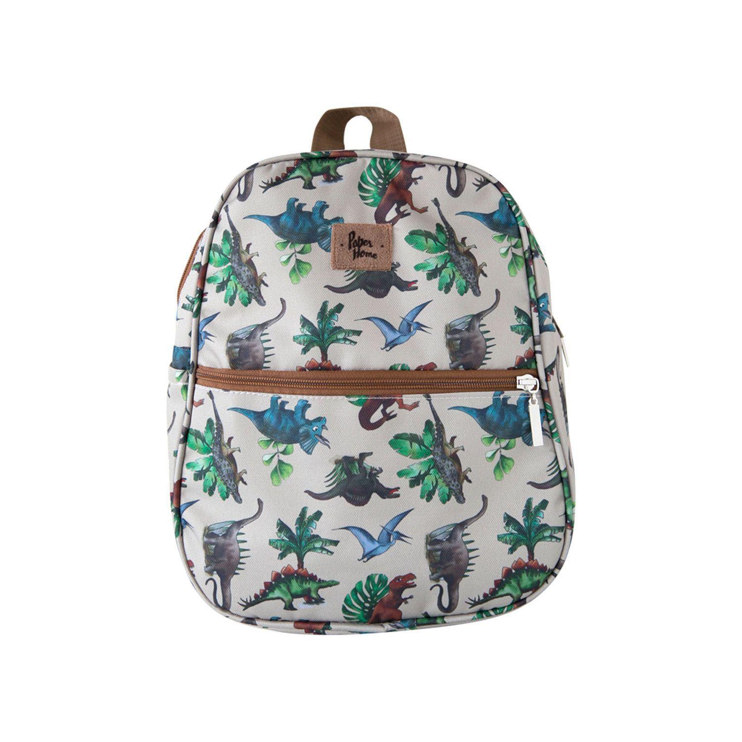 Mochila Infantil niños sustentable diseño dinosaurios Paper Home-0