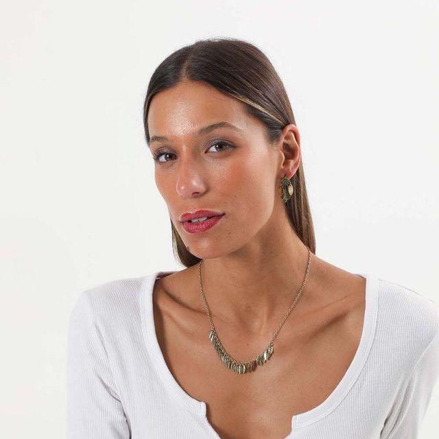 Set Collar y Aros Dorado Made In Humana-1