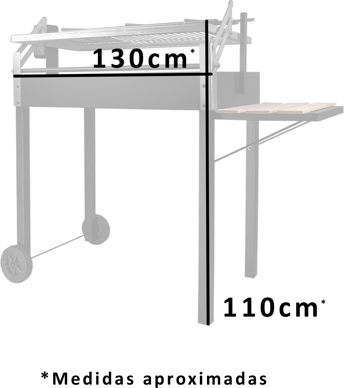Parrilla Magallánica Rectangular con Espiedo-4