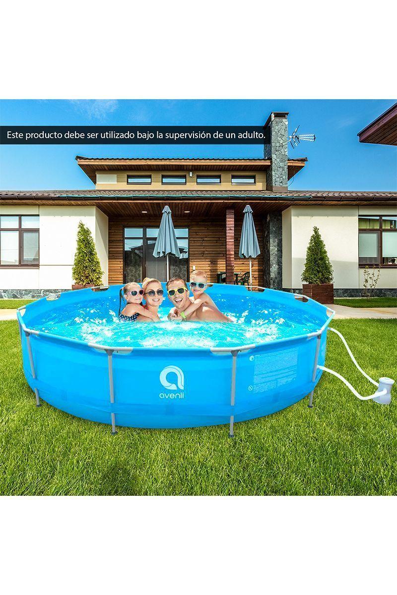Piscina Redonda con Filtro 9495L 84x420 cm Celeste-1