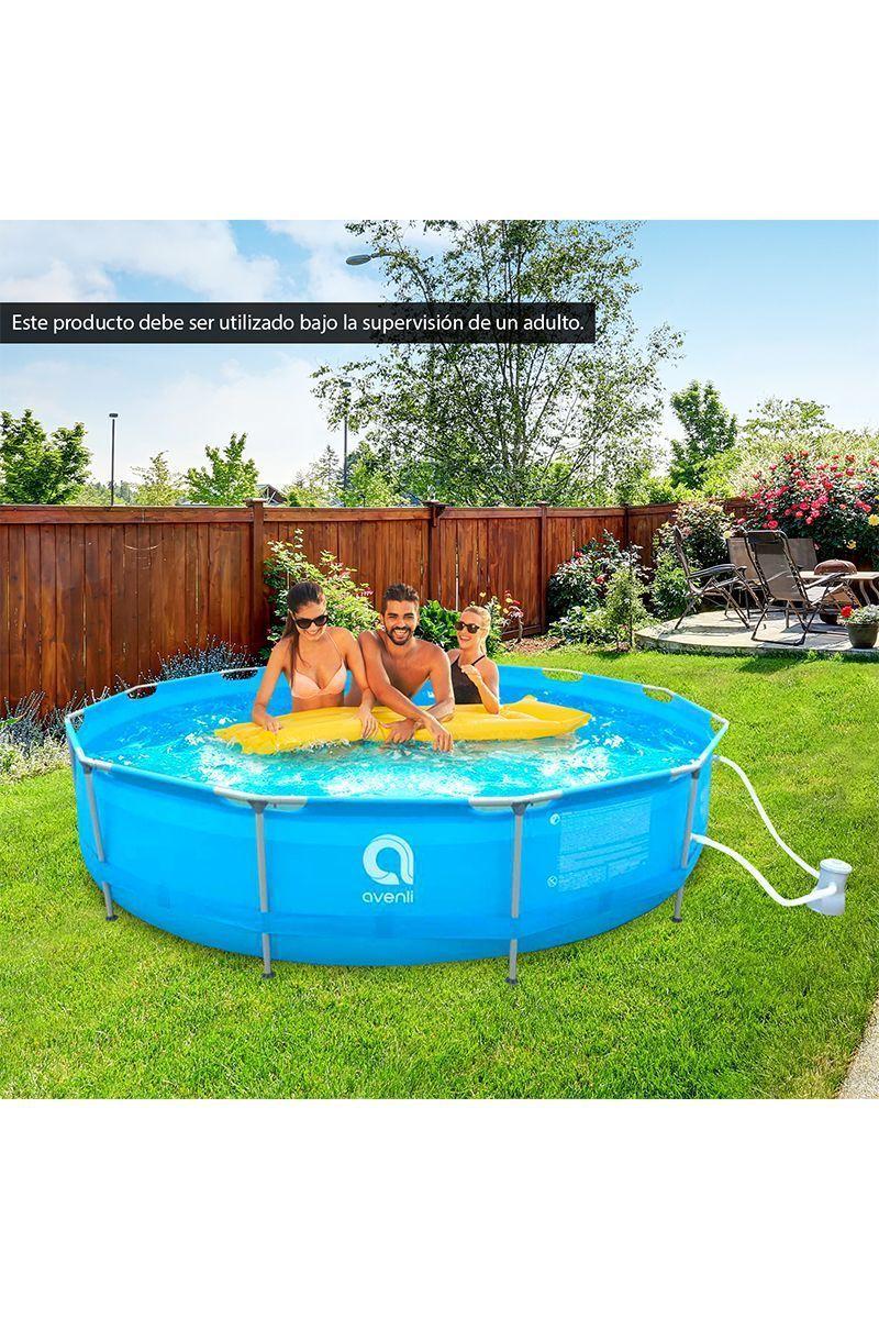 Piscina Redonda con Filtro 9495L 84x420 cm Celeste-5