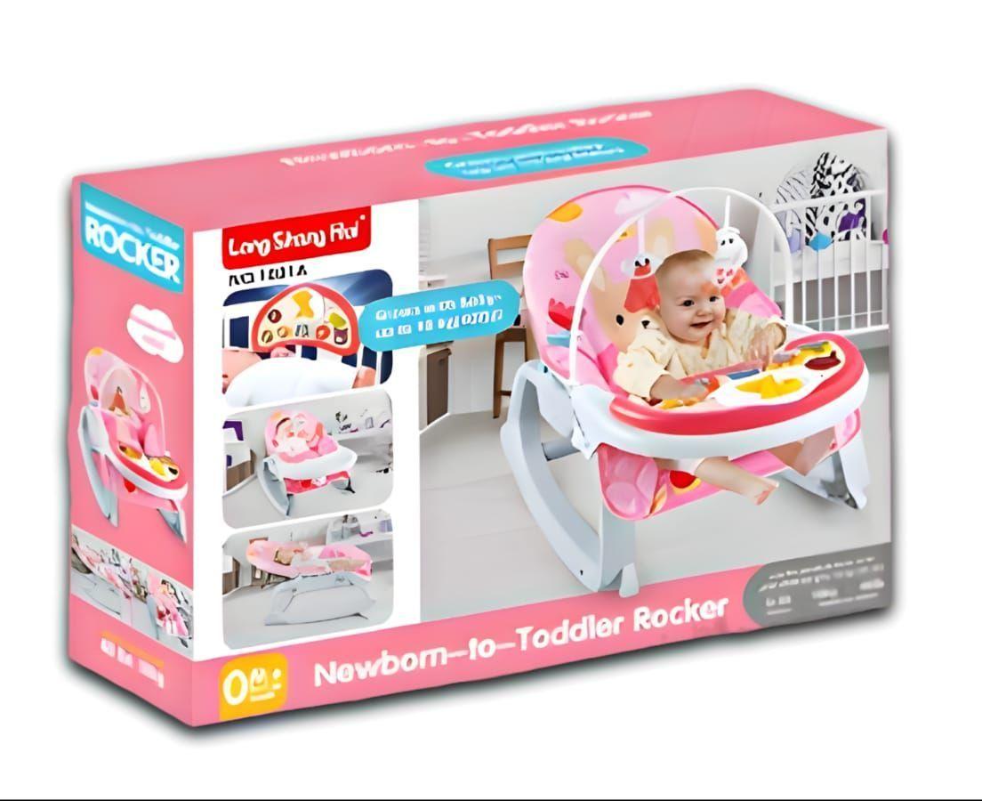 Silla Mecedora Rosada Musical Vibratoria Bebé Silla Nido 3 En 1-2