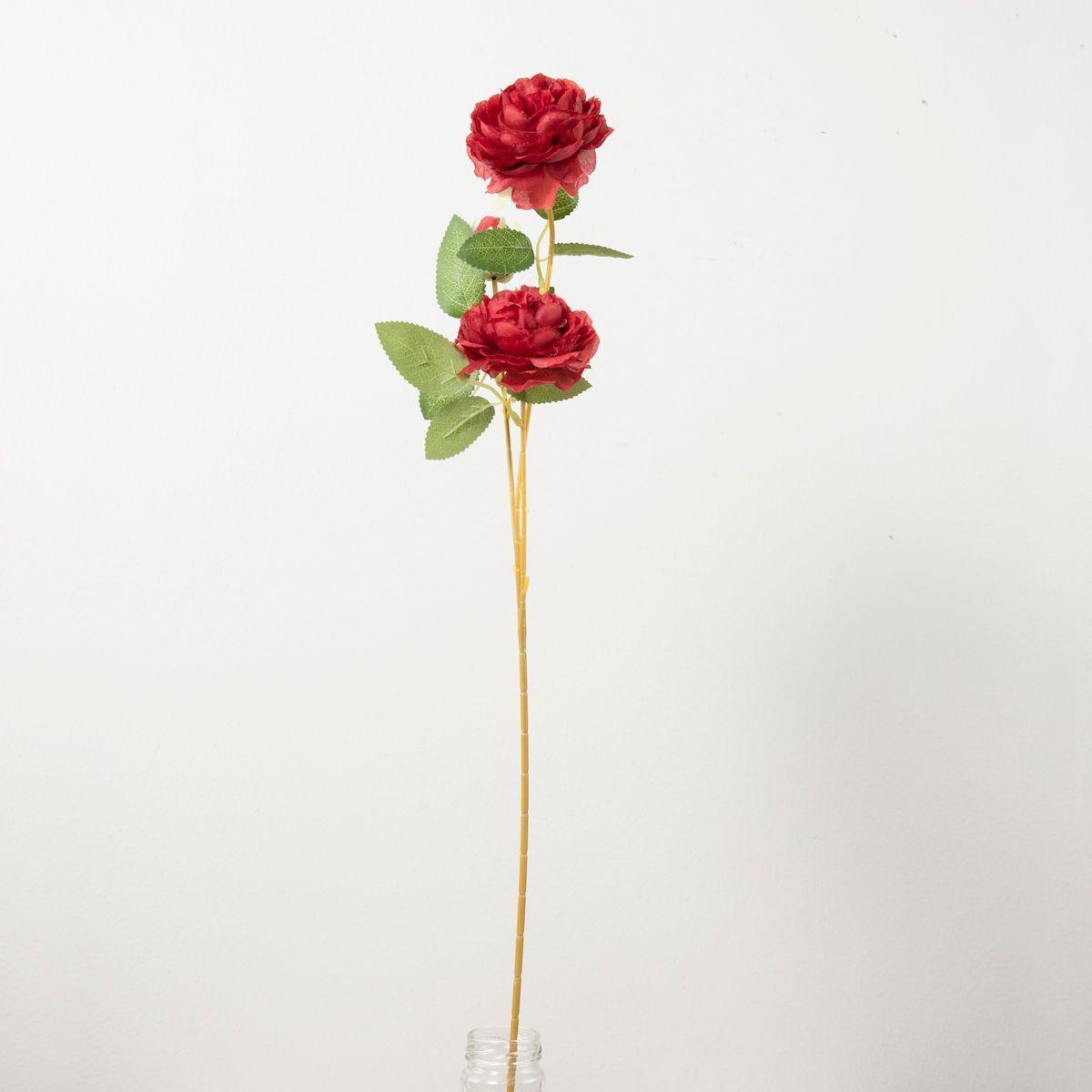 Rosa Artificial Carmín 66cm-2
