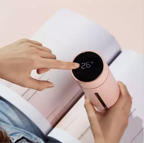 Termo Led Táctil Soporte Smartphone Acero Inoxidable 450ml-2