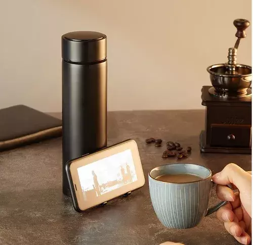 Termo Led Táctil Soporte Smartphone Acero Inoxidable 450ml-1