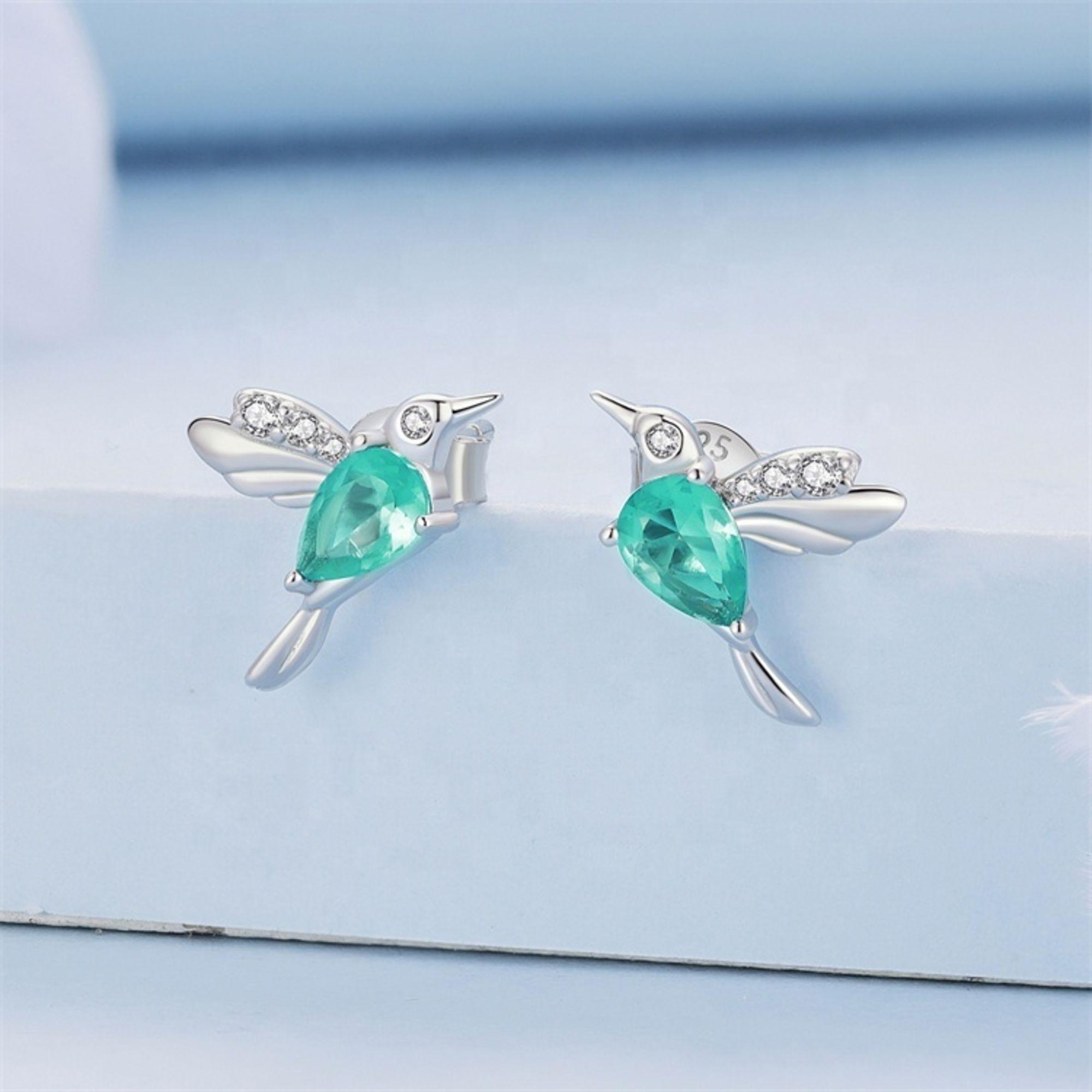 Aros Colibrí Plata 925-2
