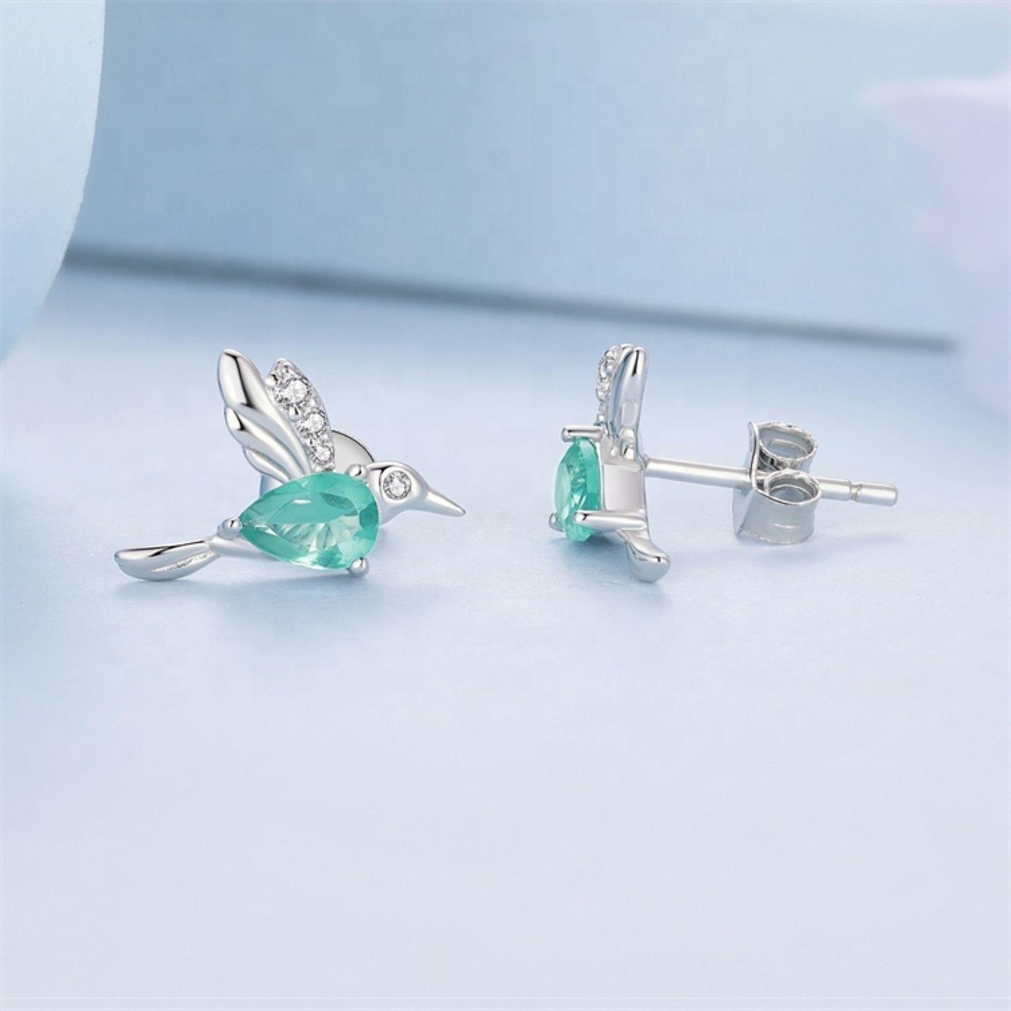 Aros Colibrí Plata 925-1