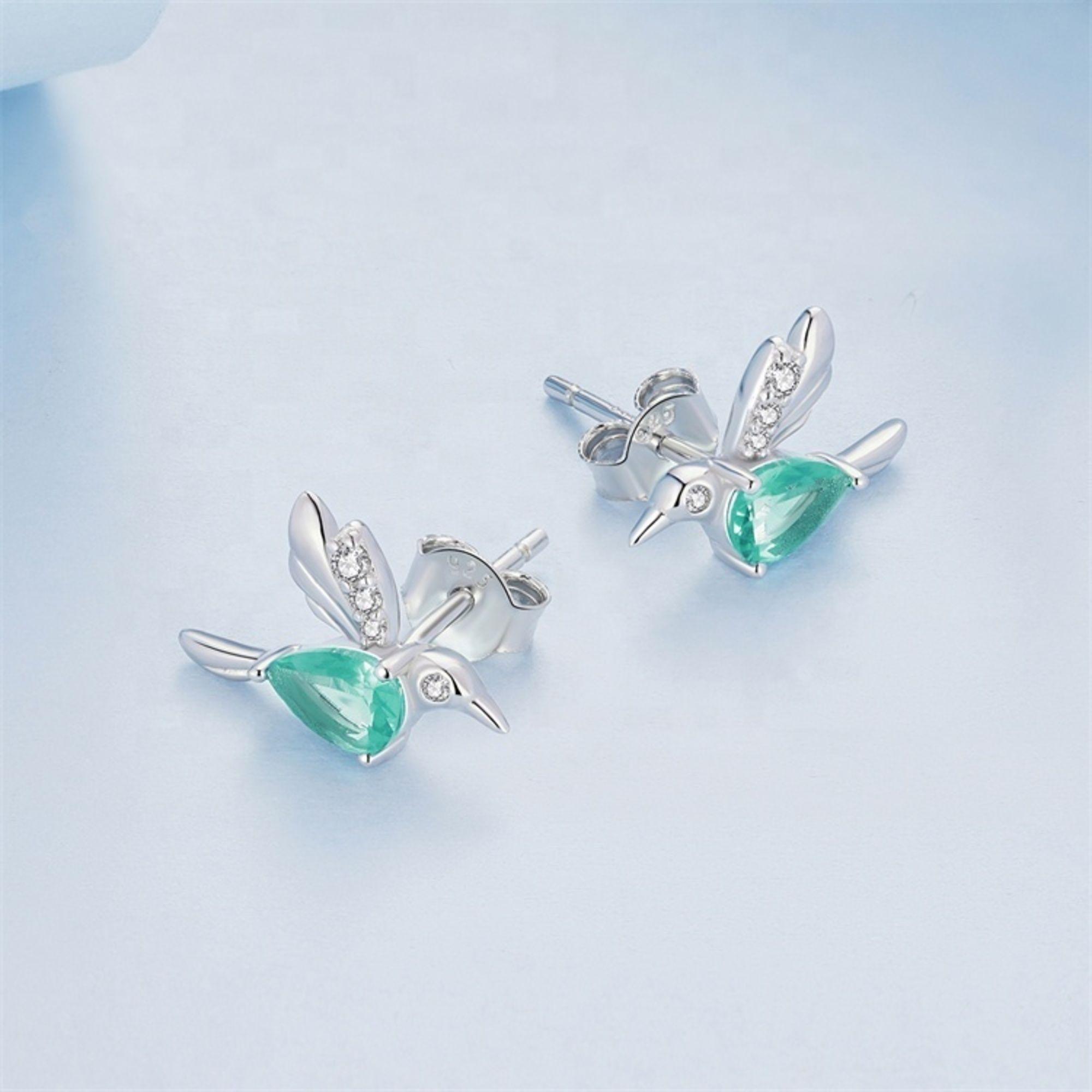 Aros Colibrí Plata 925-3