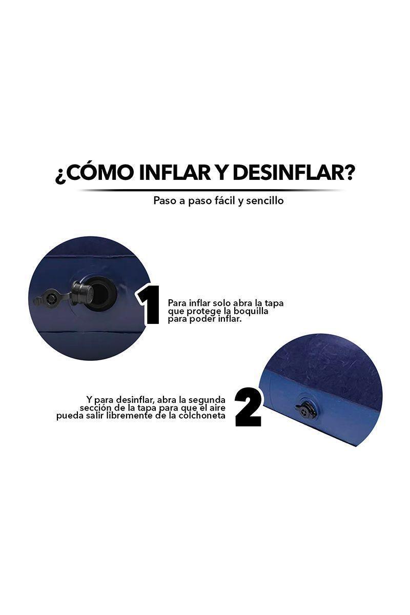 Colchoneta Inflable 22x73x191 cm Azul-4