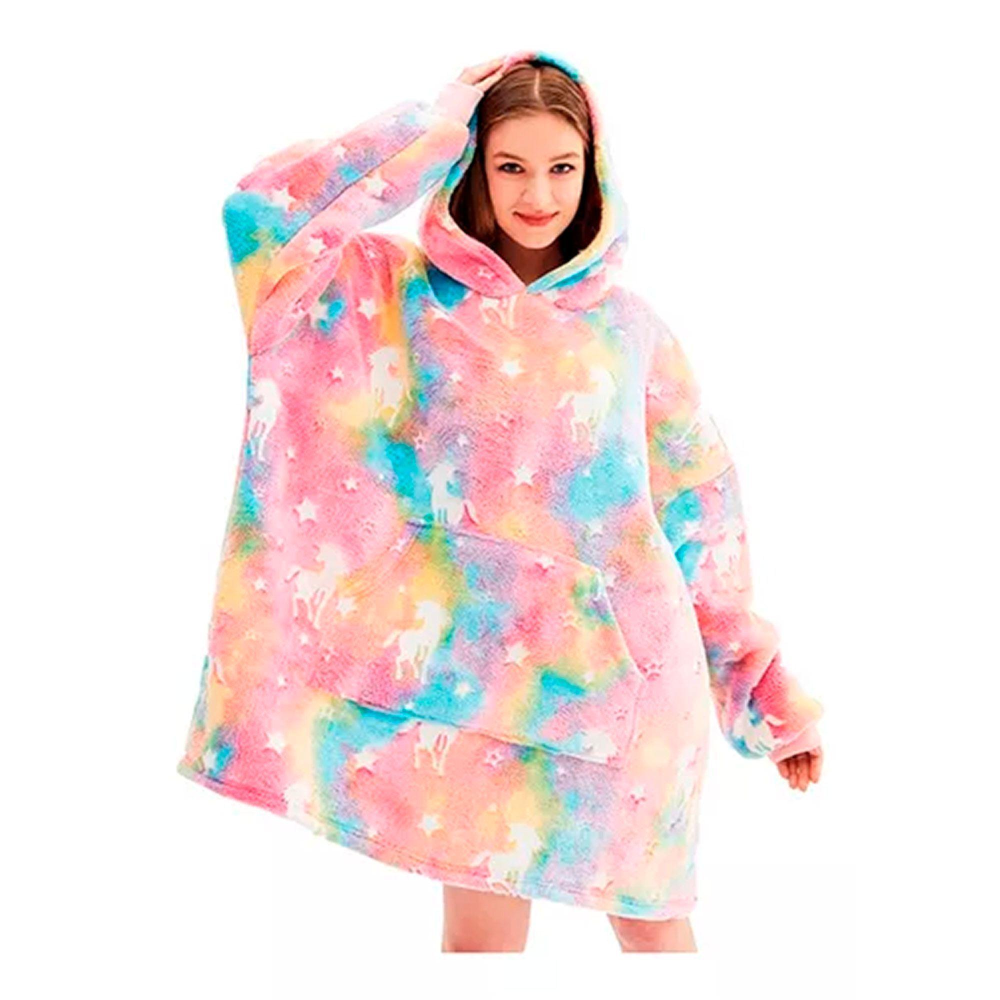 Polerón De Franela Con Capucha Luminoso Brillante Diseños-0