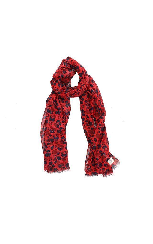 Pañuelo Estampado Cheetah Rojo Humana-0
