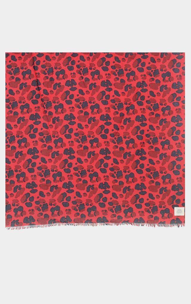 Pañuelo Estampado Cheetah Rojo Humana-2