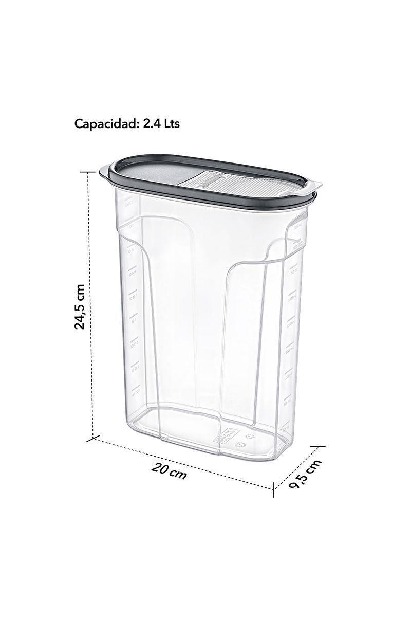 Contenedor Alimentos 2,4 Lt Dry Gris-2