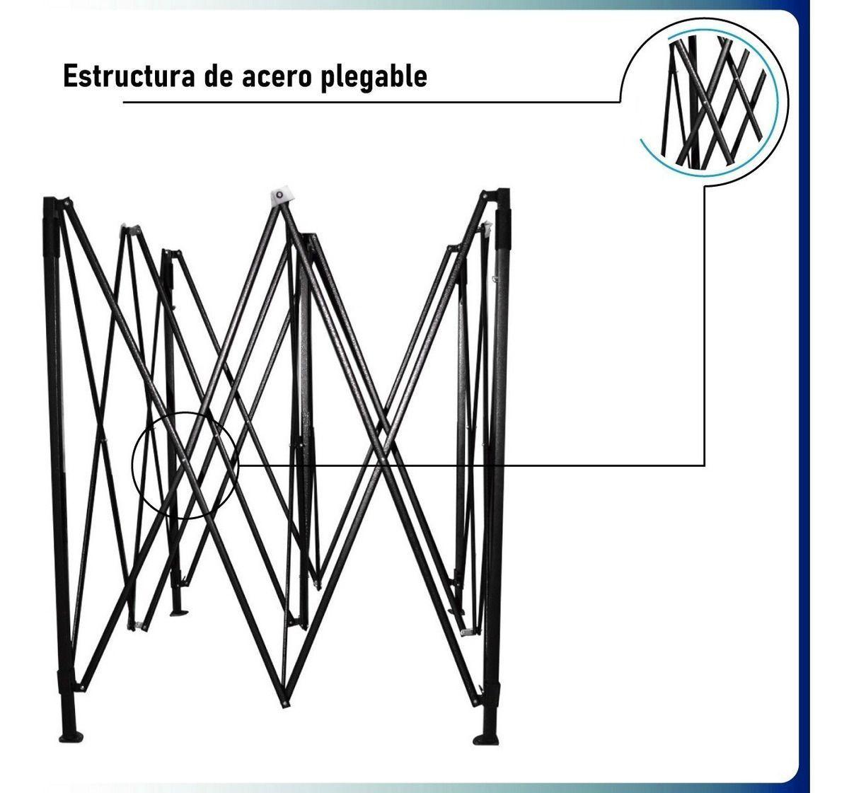 Toldo Plegable Jardimex 3x6 Carpa Impermeable Protección UV Azul-6