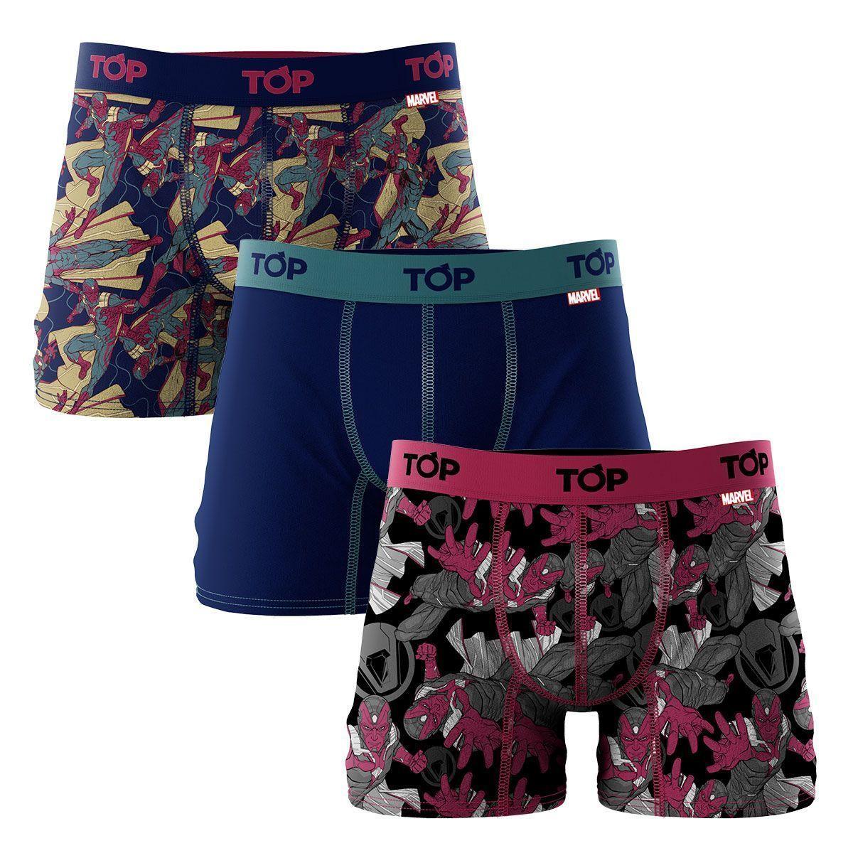 Pack 3 Bóxer Medios Algodón Marvel Top Visión C8-0