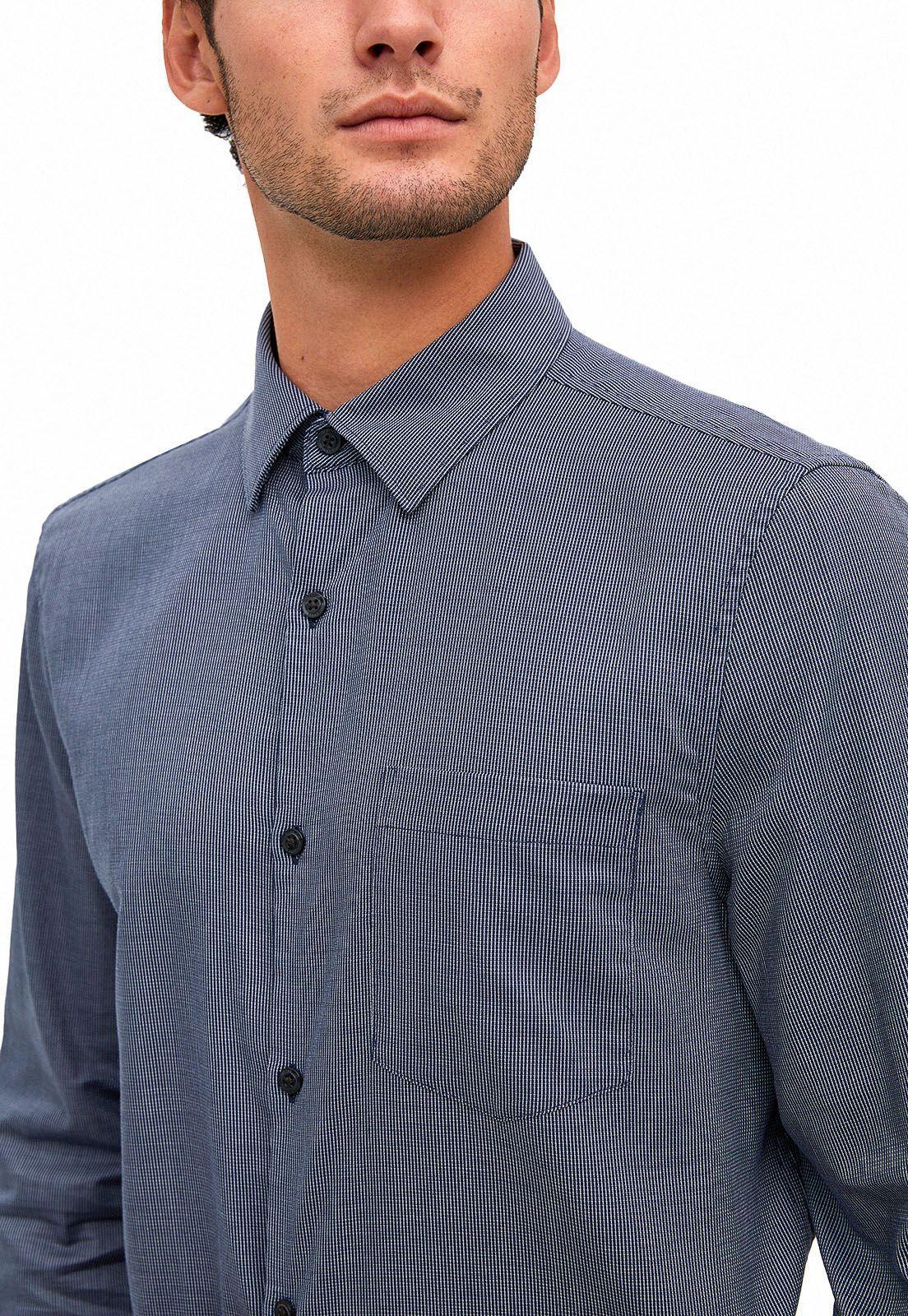 Camisa texturada azul-2