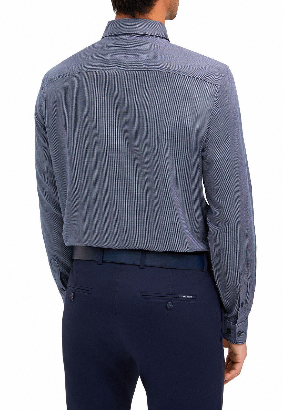 Camisa texturada azul-1
