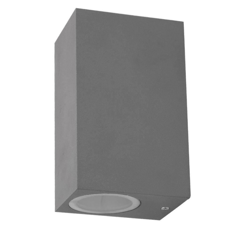 Aplique Rectangular  Exterior 2Xgu-10 Luz Dir/Ind Ip54 Grafito Mate Megabright-0