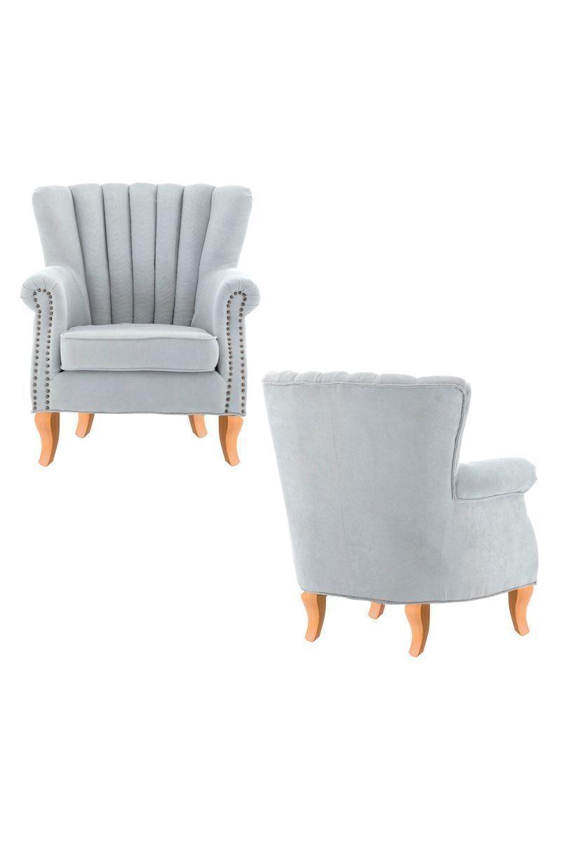 Poltrona de Lino Gris-3