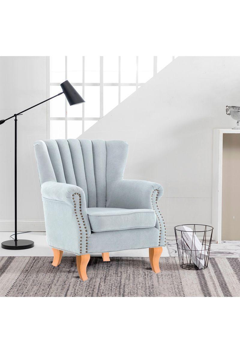 Poltrona de Lino Gris-1