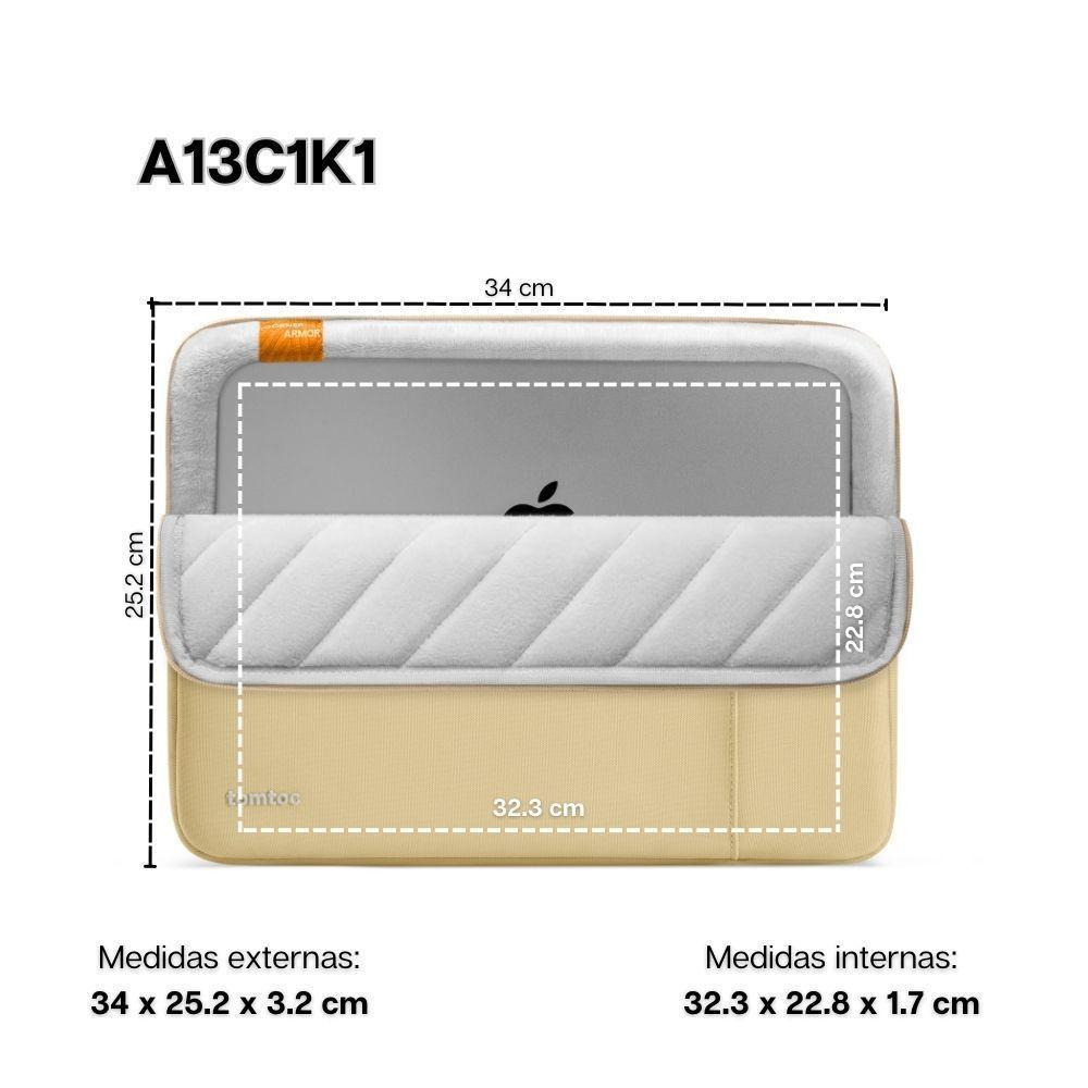 Tomtoc Funda A13 Protección 360° para laptop 13,5" - Amarillo-2