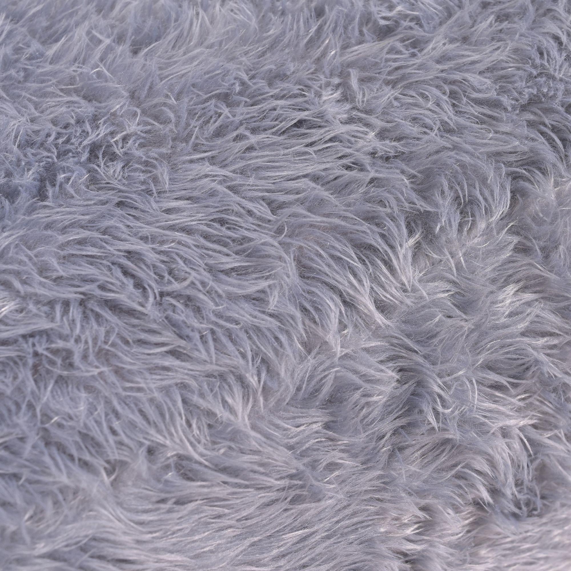 Pouf Petrum Gris Piel Sintética 62x42x42 cm Máxima Design-3