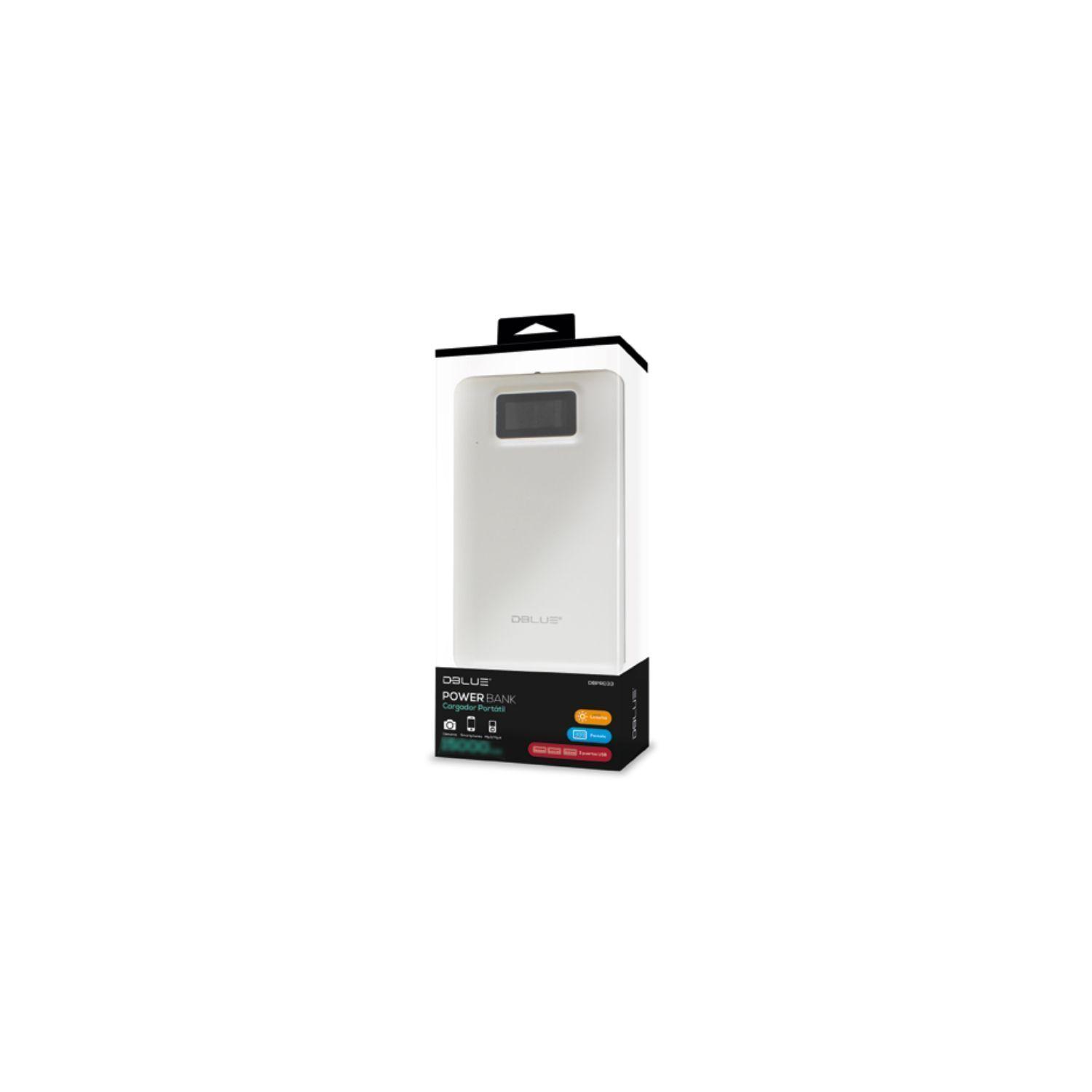 Power Bank Cargador Portátil 13000Mha 2 Usb Blanco - PuntoStore-3