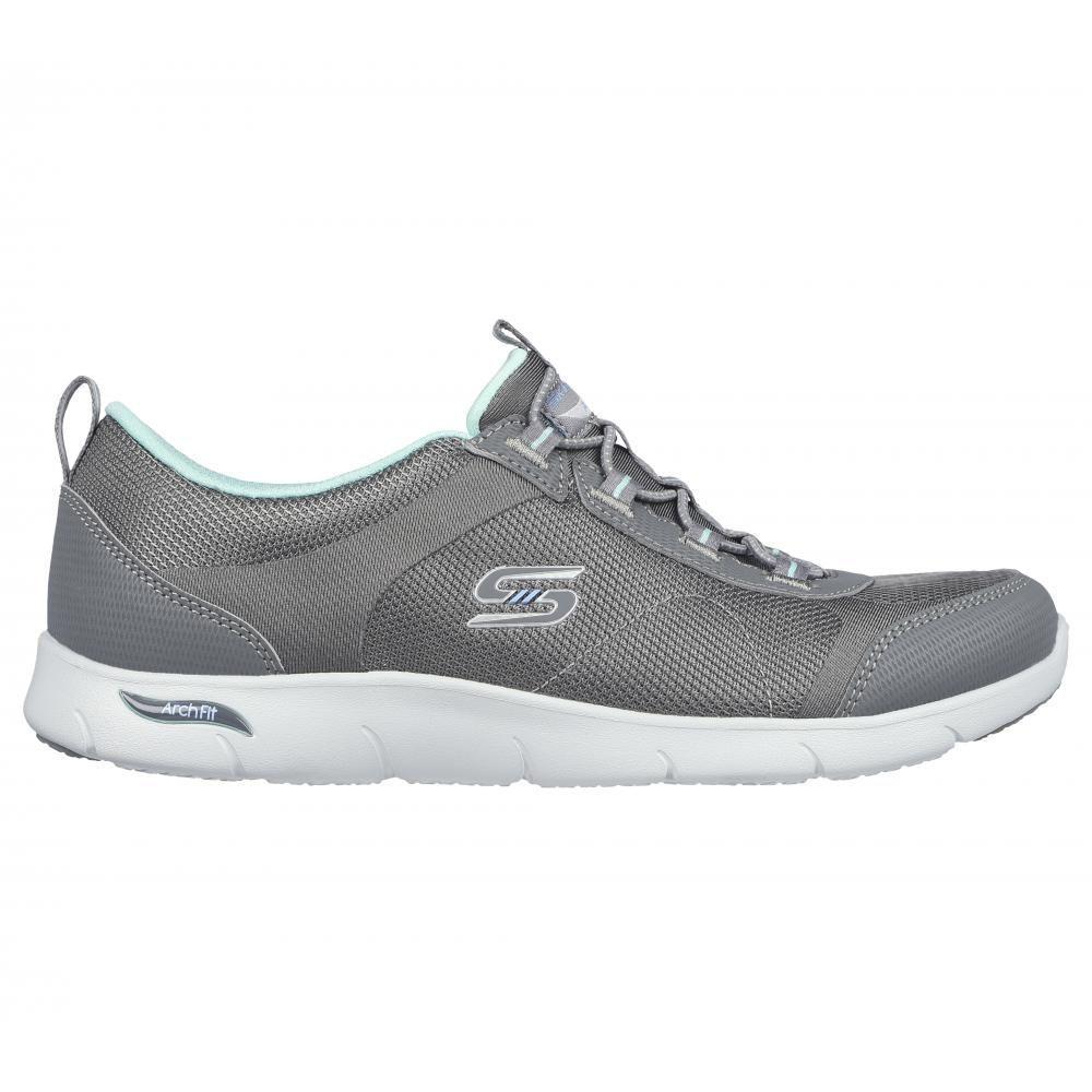 Zapatilla Mujer Arch Fit Refine Gris Skechers-4