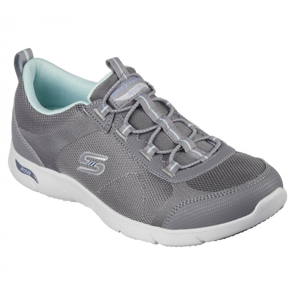 Zapatilla Mujer Arch Fit Refine Gris Skechers-0