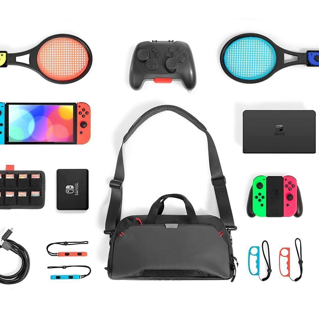 Tomtoc Bolso de Viaje para Nintendo Switch/OLED - Negro-5