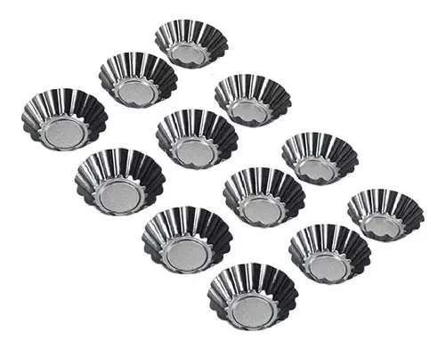 Pack 12 Molde Tartaleta Reposteria Oscuras 8cm-0