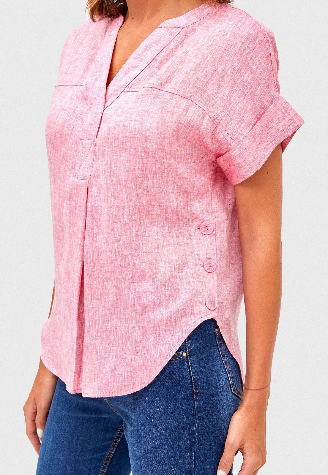 Blusa Lino Pia Rojo -2