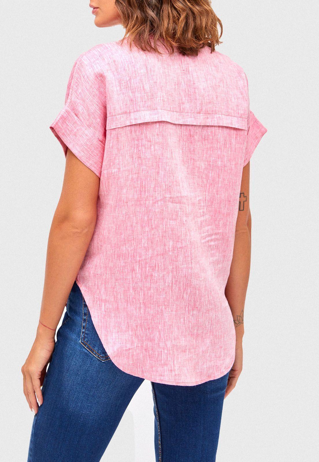 Blusa Lino Pia Rojo -1