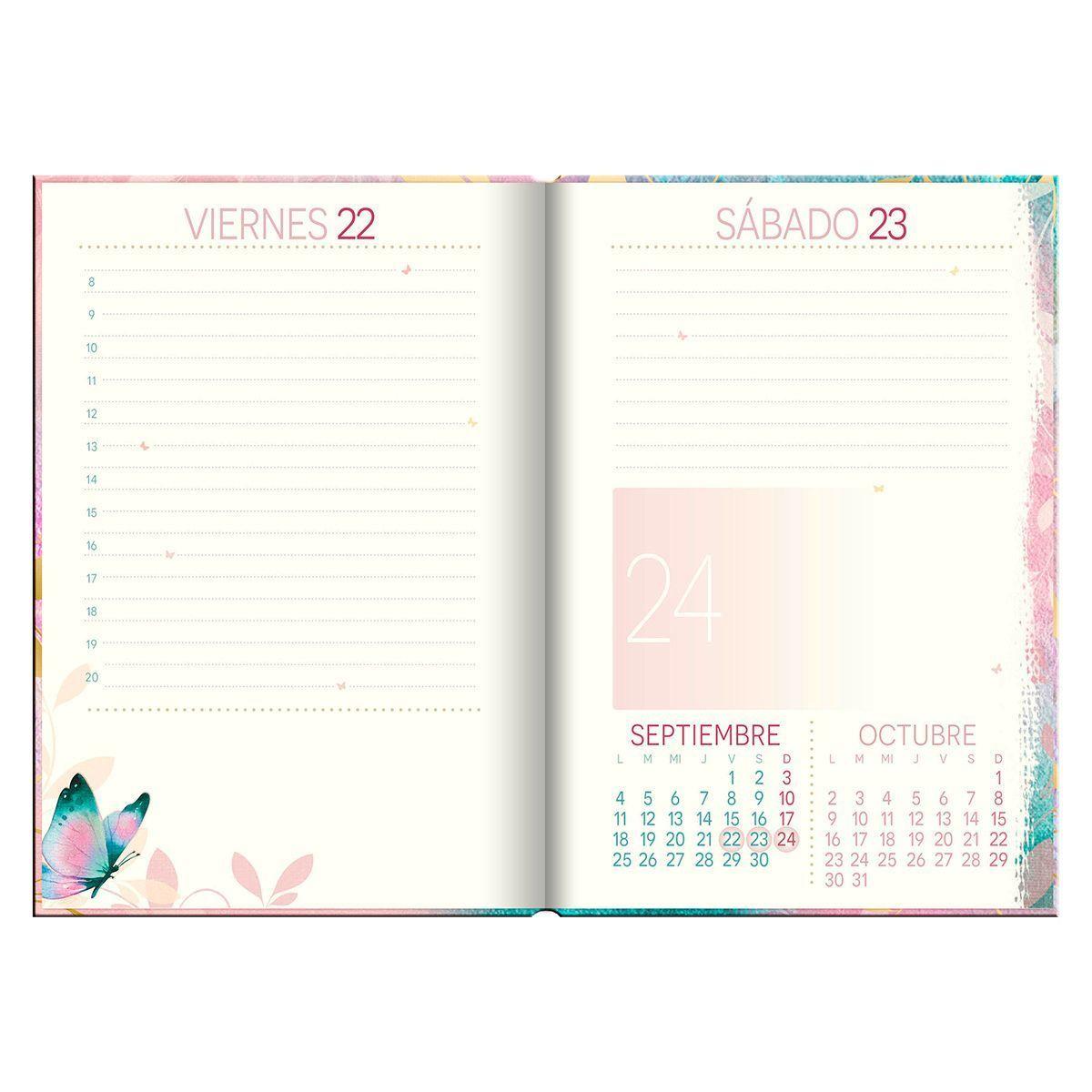 Agenda Butterflyes in Pink Dia x Pagina 2023-2
