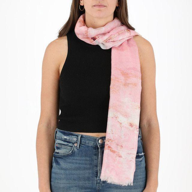 Pañuelo Estampado Rosado Lurex iD-1