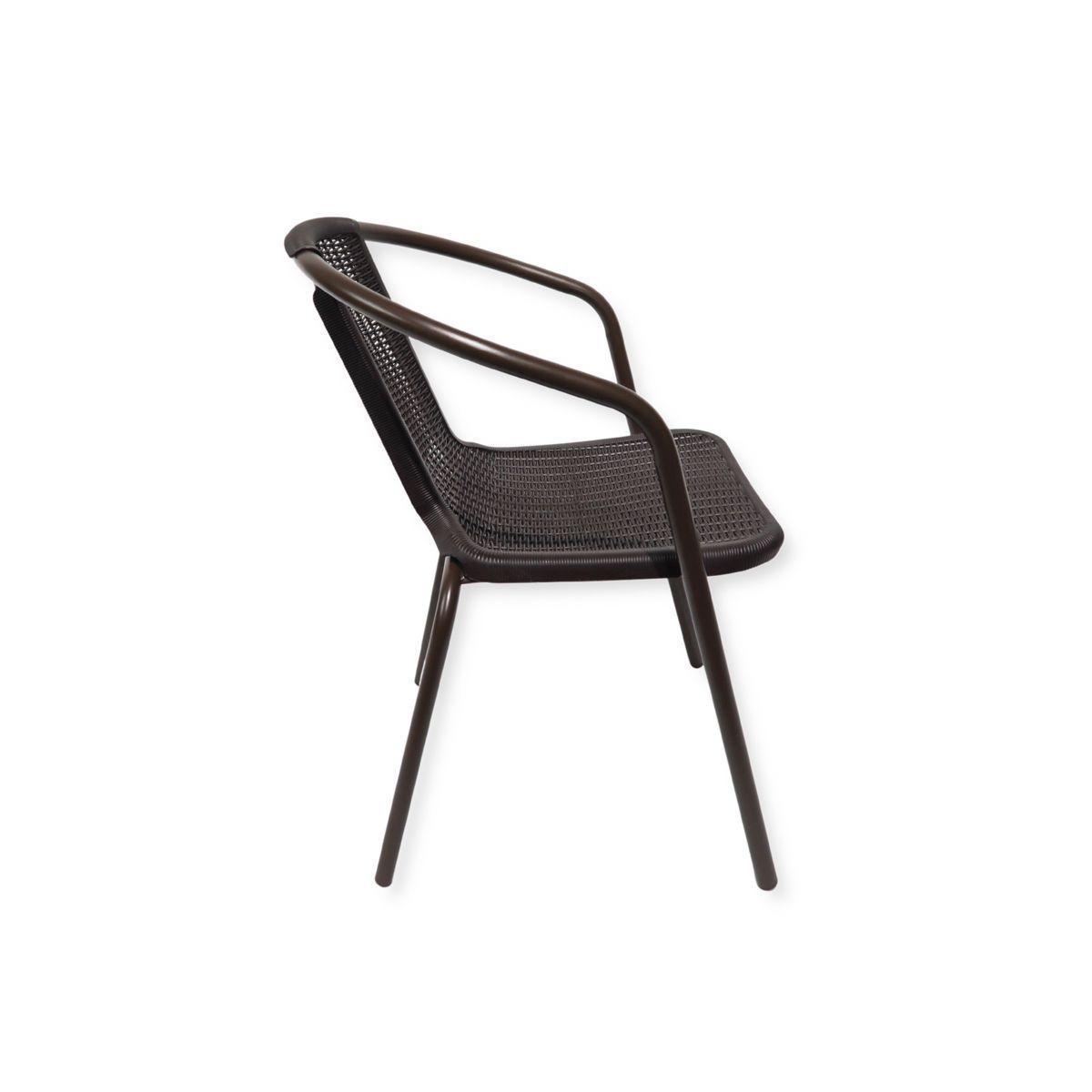 Silla genovia de rattan plástico café-2