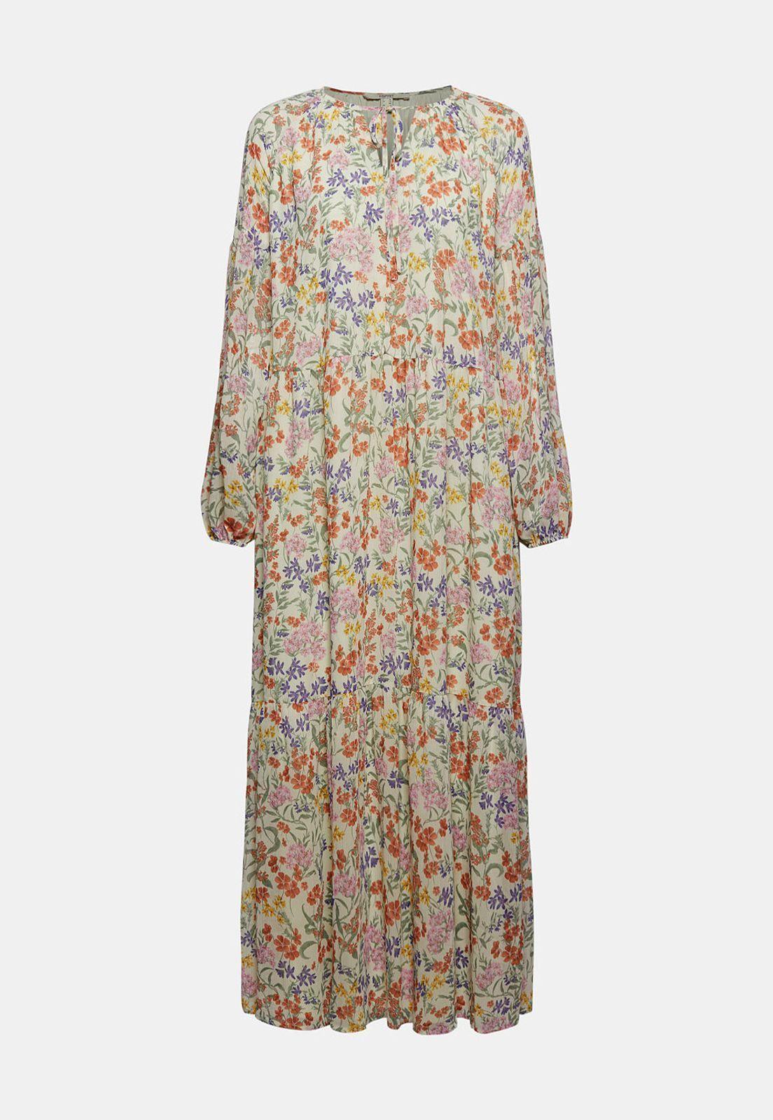 Vestido De Gasa Arrugada Esprit-3