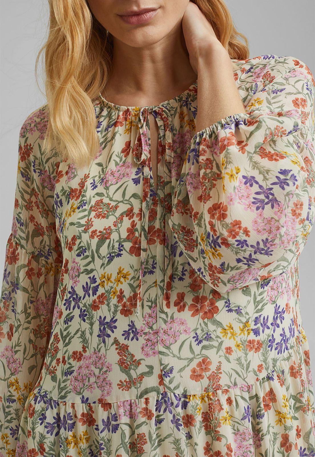 Vestido De Gasa Arrugada Esprit-2