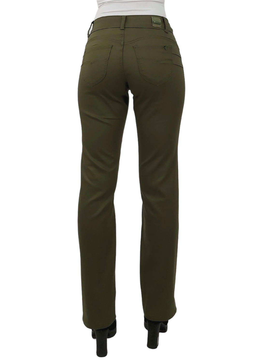 Pantalon Gabardina Recto Verde-1