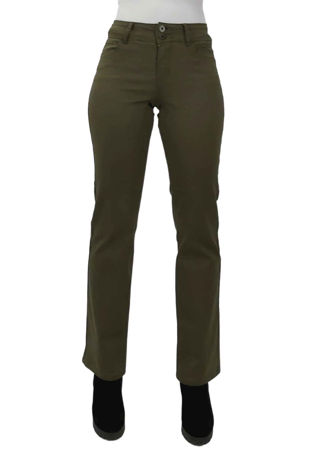Pantalon Gabardina Recto Verde-0