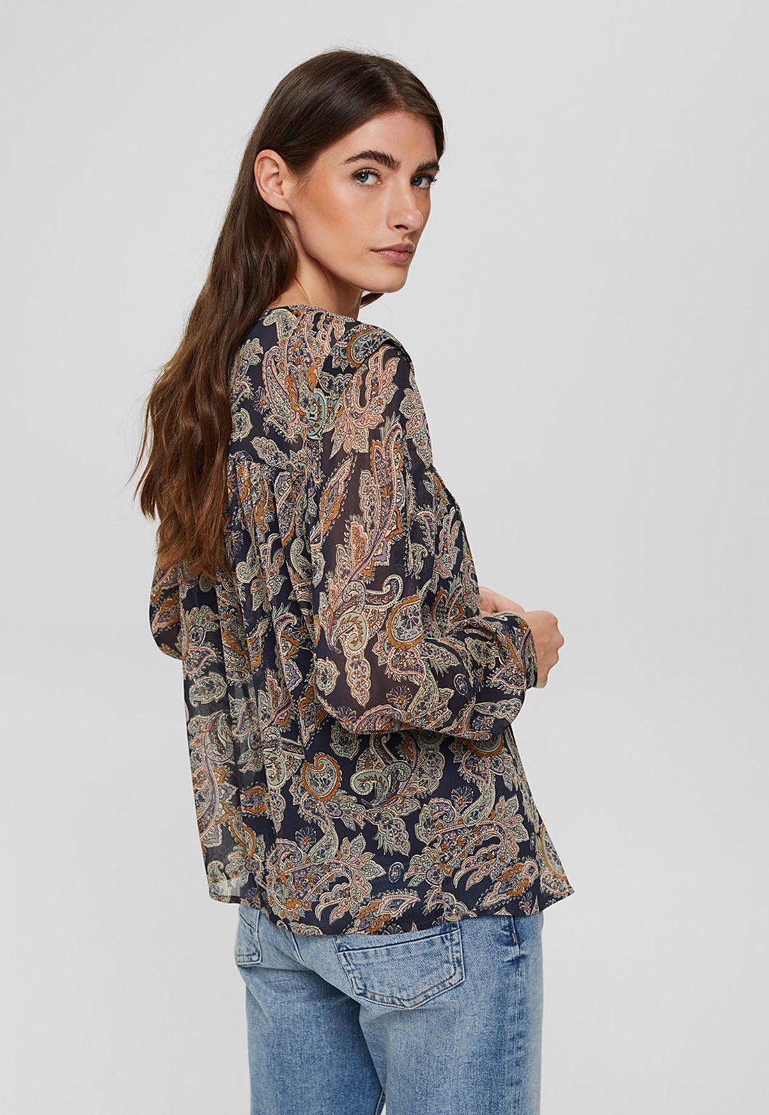 Blusa Estampada Manga Larga Esprit-1